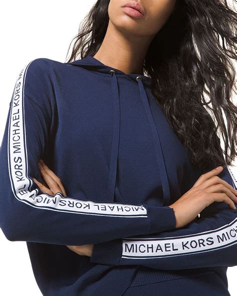 michael kors logo tape hoodie|Michael Kors thermal hoodie.